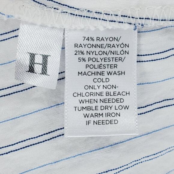 LOFT Women's White Striped Top Small - Picture 6 of 6